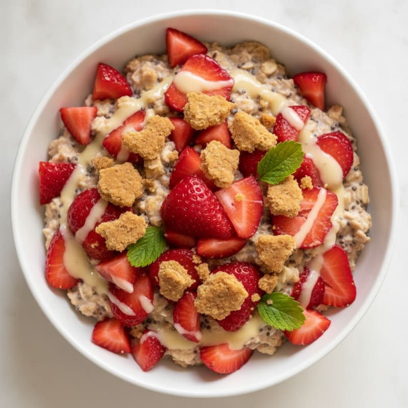 Strawberry Shortcake Overnight Oats