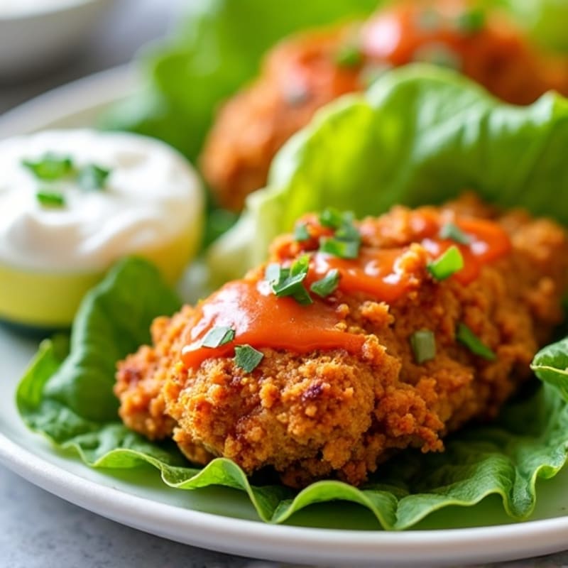 Crispy Buffalo Chicken Lettuce Wrap