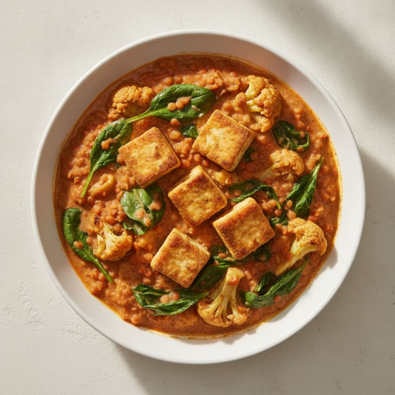 Lentil and Vegetable Curry Bowl