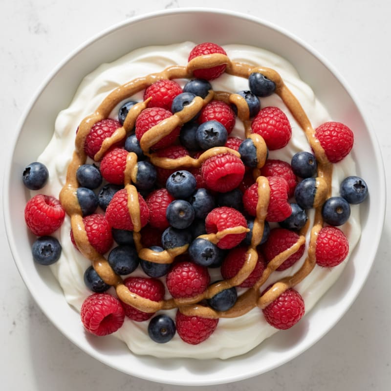 Silky Greek Yogurt Protein Pudding with Berries