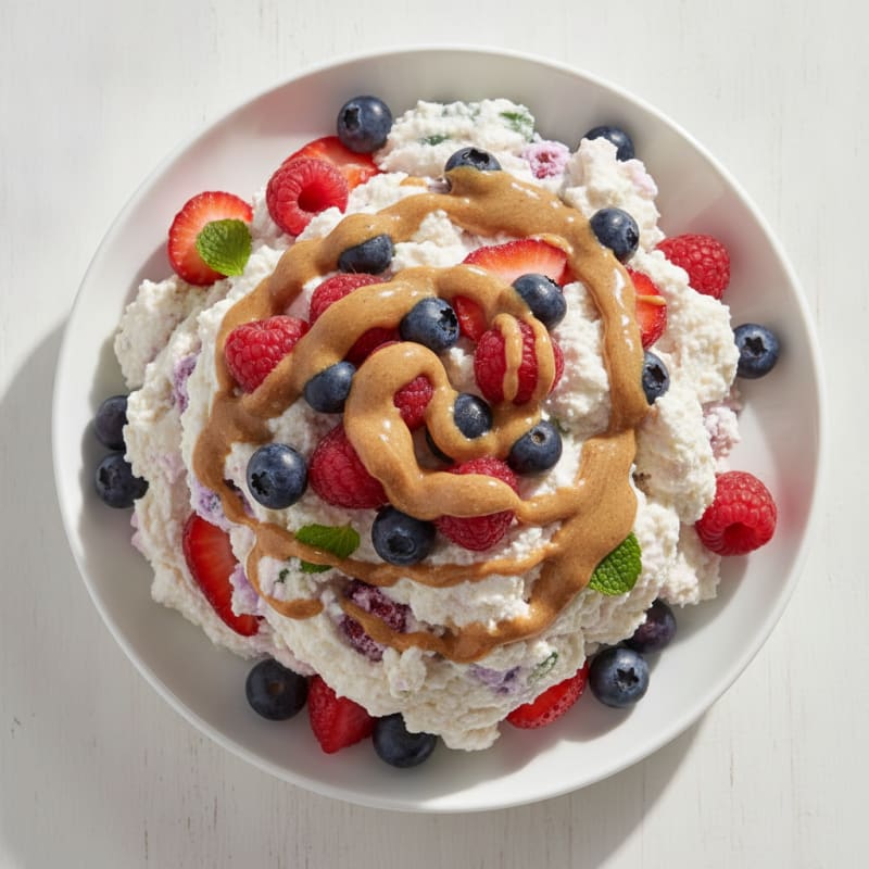 Greek Yogurt Protein Mousse with Mixed Berries