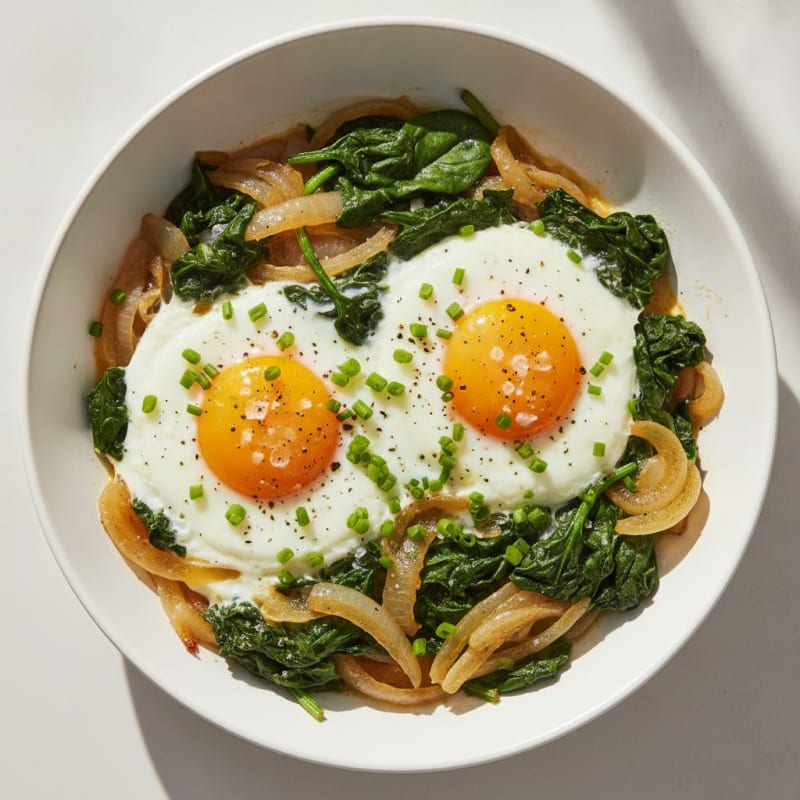 Baked Eggs with Caramelized Onions