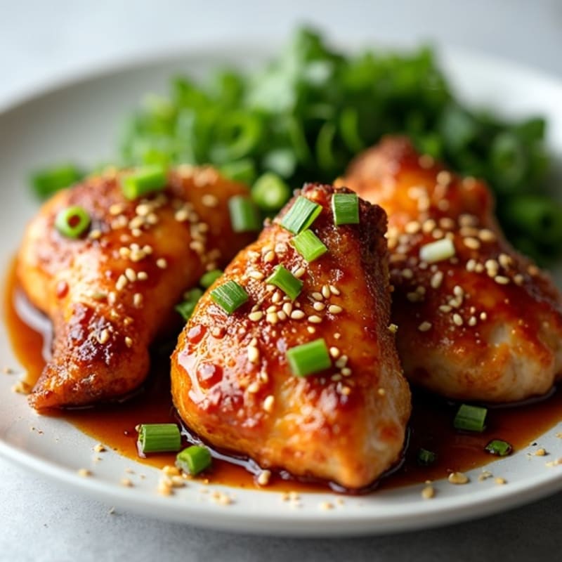 Crispy Chicken Thighs with Sticky Ginger-Soy Glaze