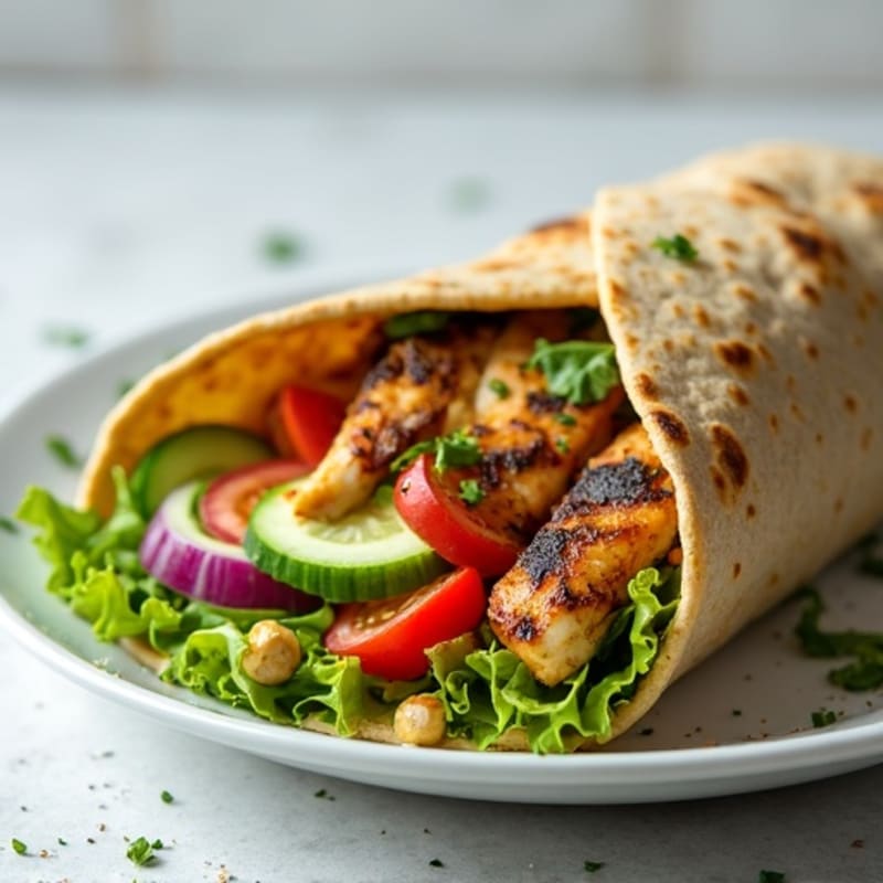 Herb-Grilled Chicken and Crisp Veggie Wrap