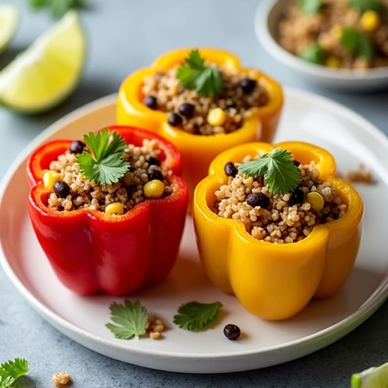 Zesty Quinoa Stuffed Bell Peppers