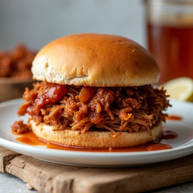 Lean BBQ Pulled Pork on Whole Grain