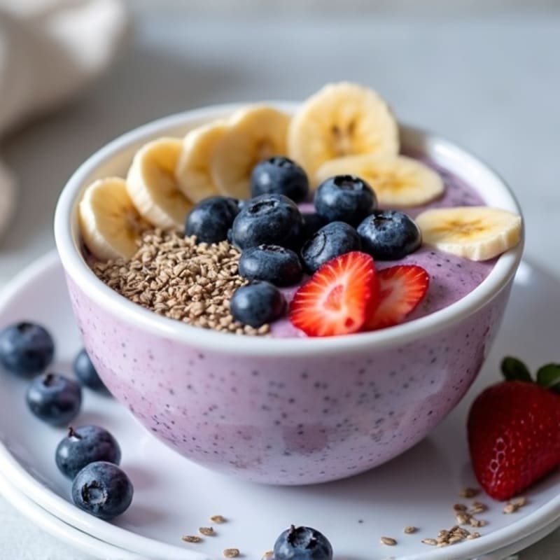 Creamy Blueberry Protein Smoothie Bowl