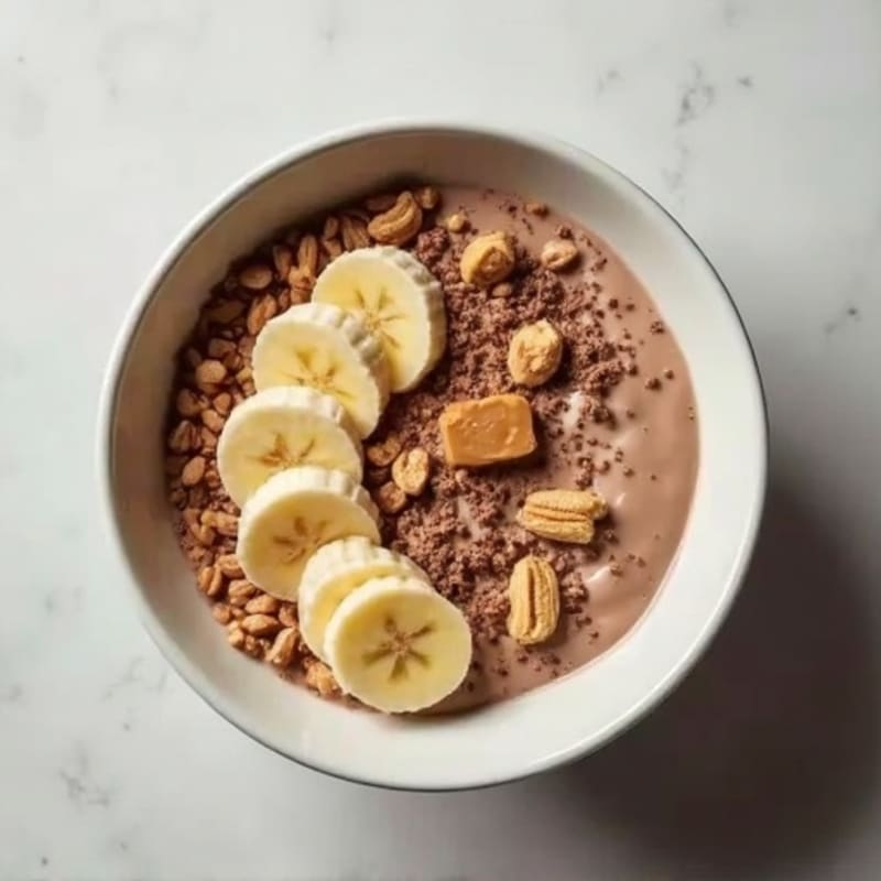 Creamy Peanut Butter Chocolate Protein Bowl