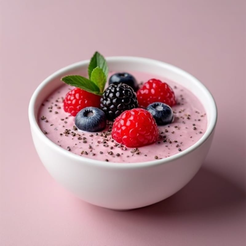 Creamy Berry Coconut Chia Pudding