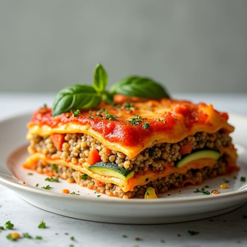 Hearty Veggie and Lentil Lasagna
