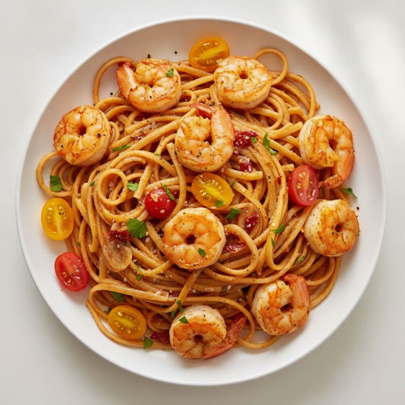 Spicy Calabrian Chili Shrimp Linguine