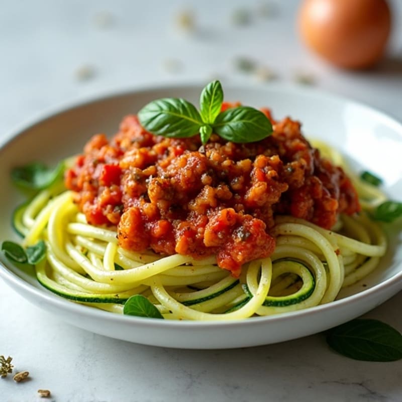 High-Protein Turkey Bolognese with Zucchini Noodles