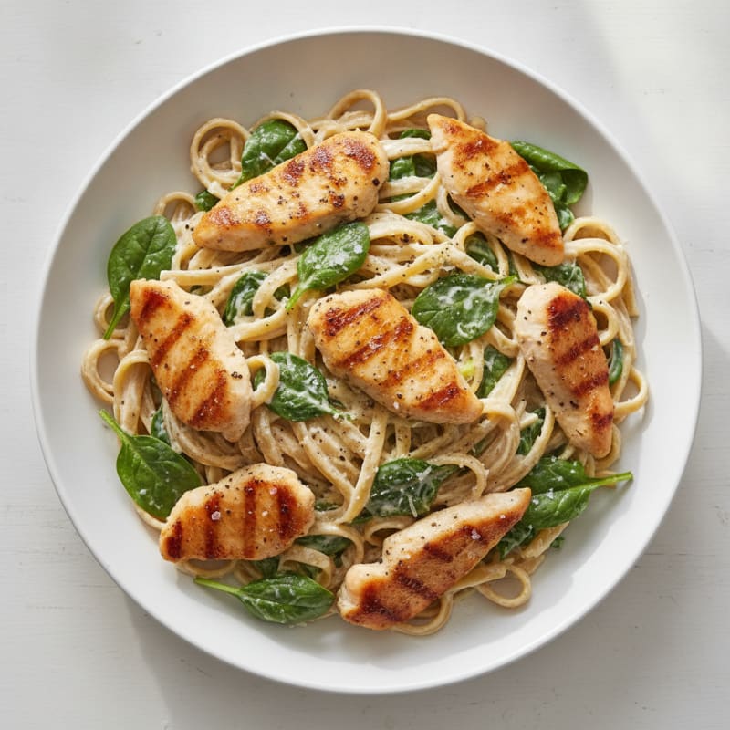 Creamy Garlic Parmesan Chicken Fettuccine