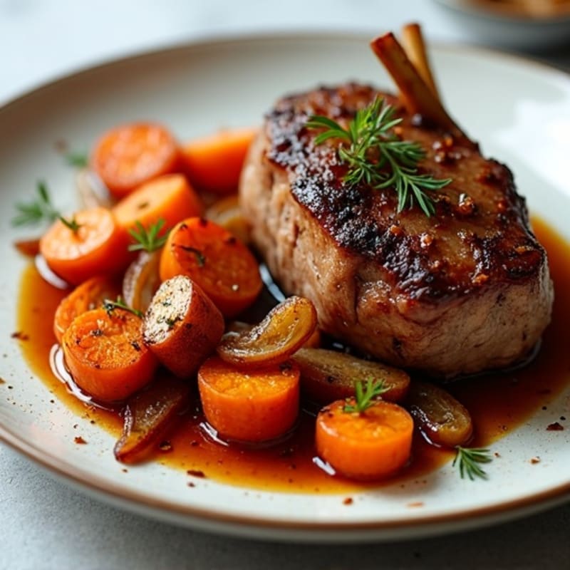 Tender Spiced Lamb with Roasted Root Vegetables
