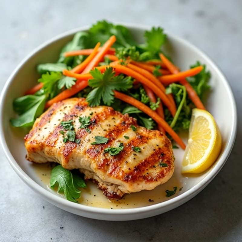 Lemongrass Chicken with Crunchy Herb Salad