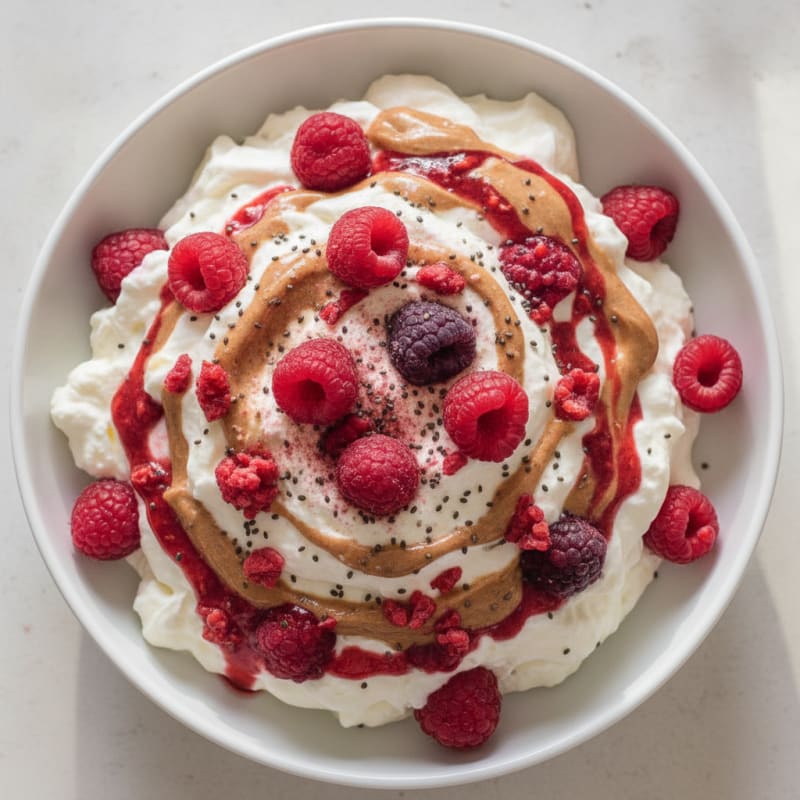 Silky Greek Yogurt Protein Mousse with Berries
