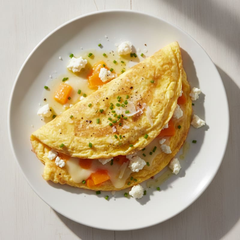 Fluffy Three-Cheese Omelette