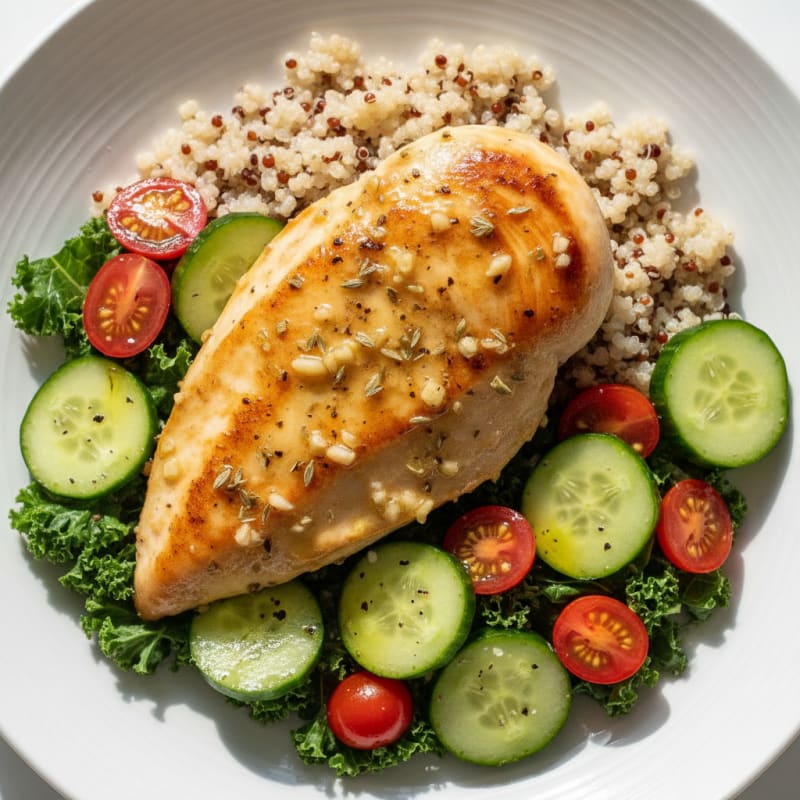 Lemon Herb Chicken and Quinoa Bowl
