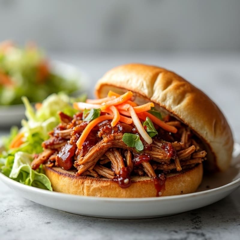 Tender BBQ Pulled Pork with Crunchy Slaw