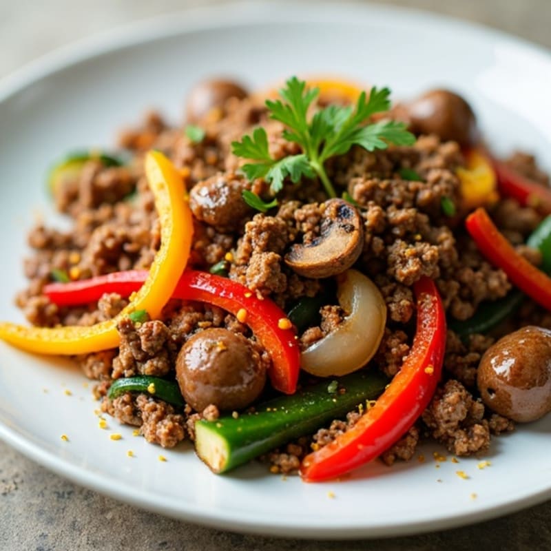 Savory Beef Mince and Crispy Vegetable Stir-Fry