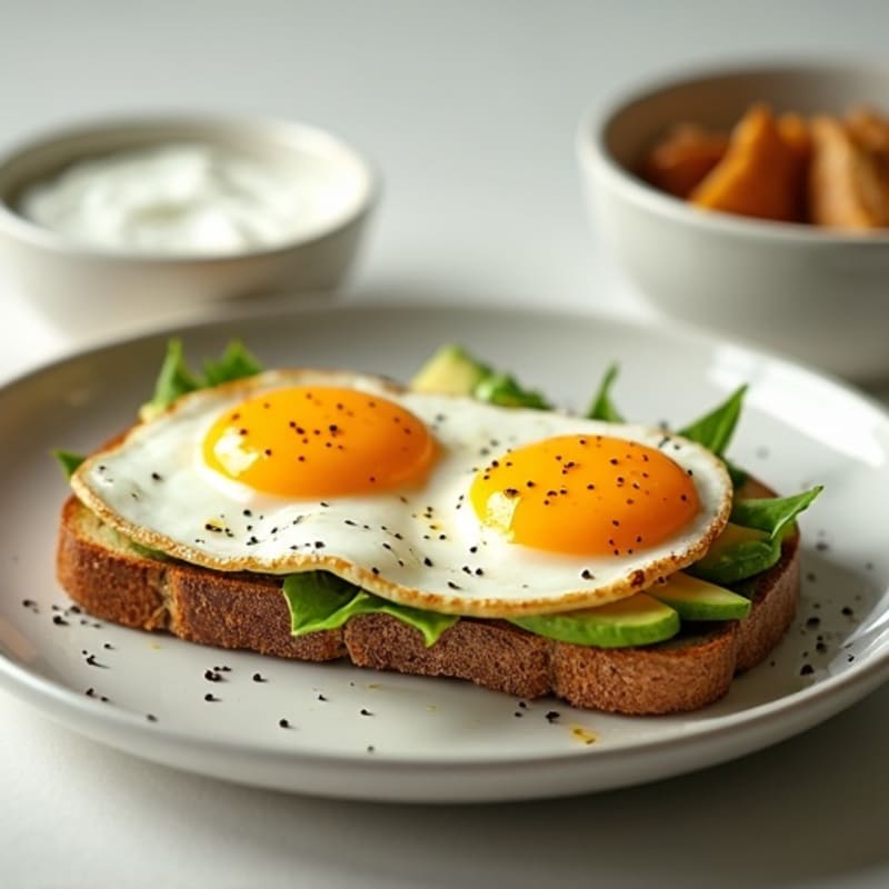 Egg and Avocado Toast with Greek Yogurt
