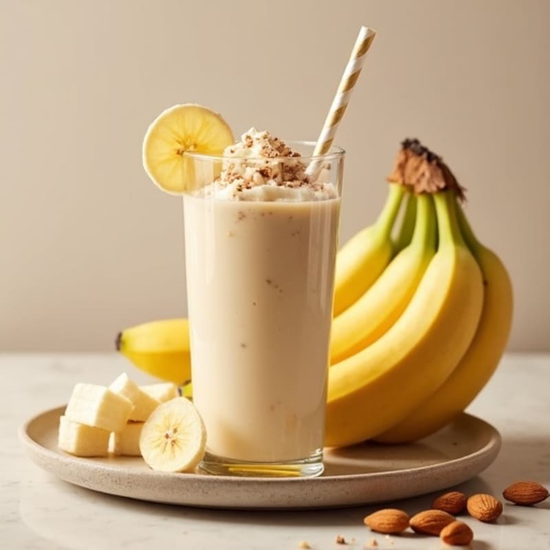 Creamy Almond-Banana Protein Smoothie