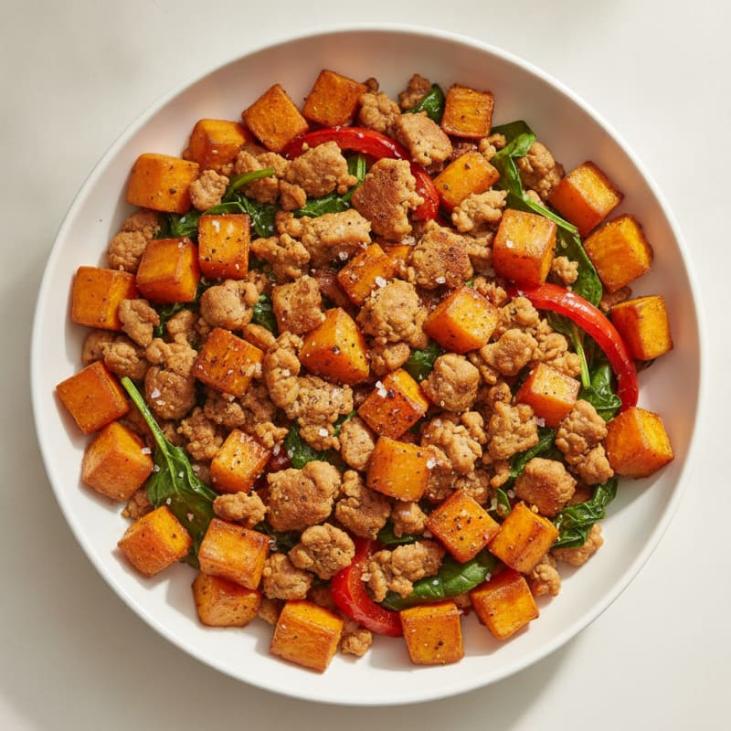 Lean Ground Turkey Sweet Potato Bowl