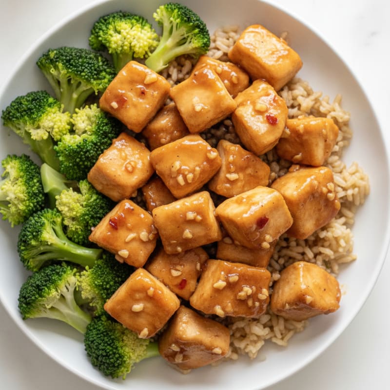 Clean General Tso's Chicken with Broccoli
