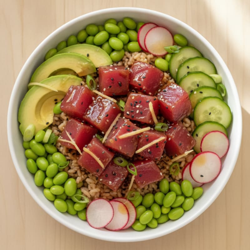 Ahi Tuna Hawaiian Poke Bowl