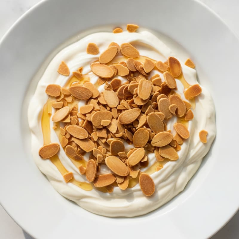 Silky Greek Yogurt Protein Pudding with Almonds