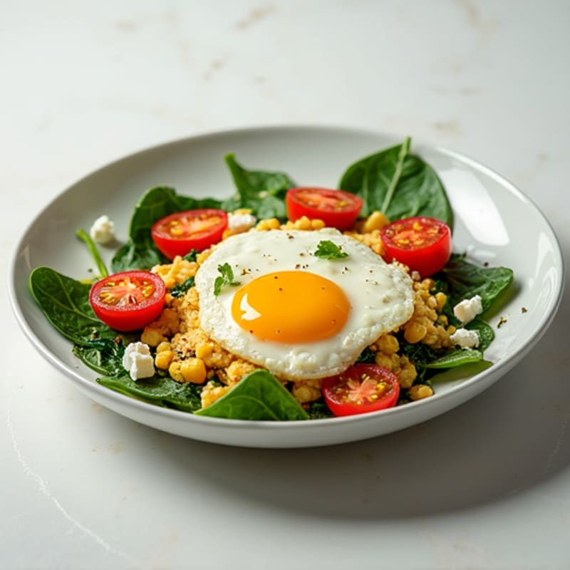 Protein-Packed Spinach and Feta Egg White Scramble