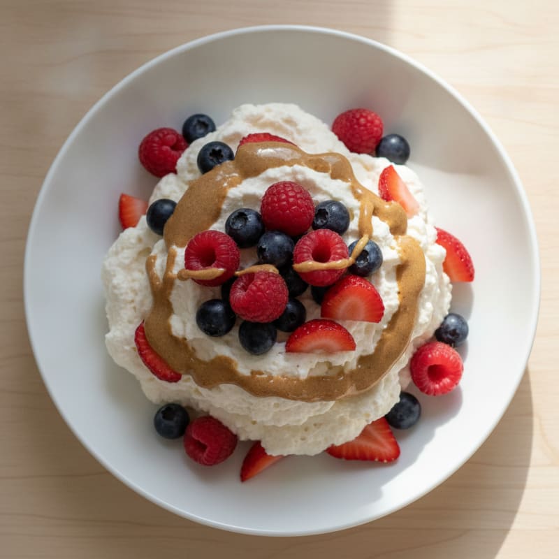 Silky Protein Yogurt Mousse with Mixed Berries