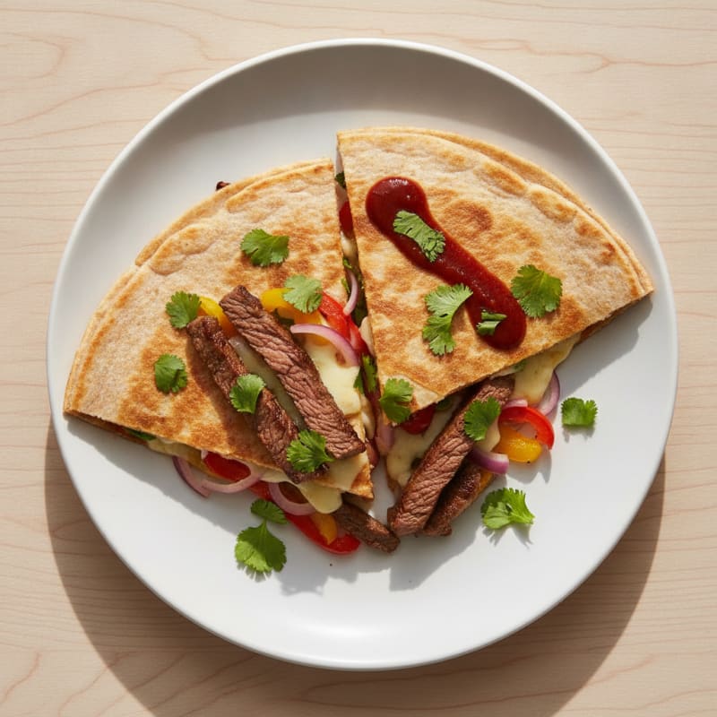 Seared Steak Quesadillas with Peppers