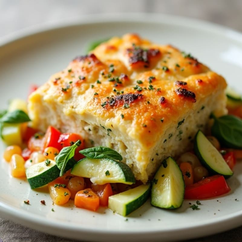 Crustless Creamy Chicken and Vegetable Bake