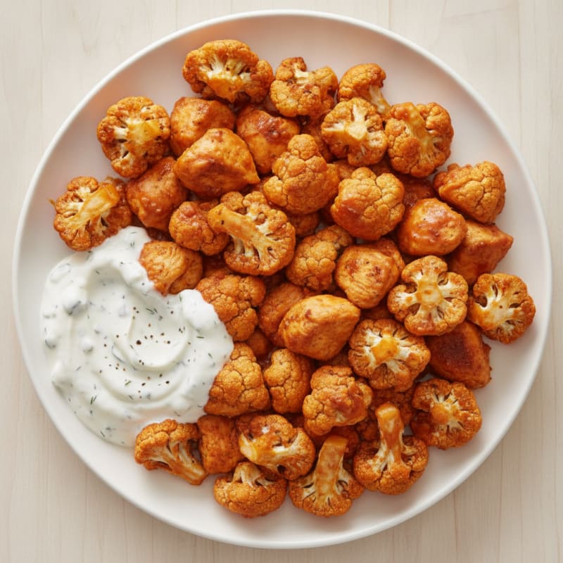 Buffalo Cauliflower with Ranch Dip