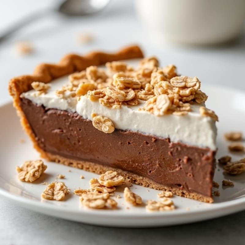 Protein-Packed Creamy Peanut Butter Chocolate Pie