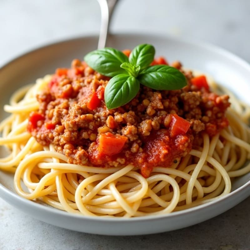 Lean Ground Turkey Spaghetti with Wholesome Marinara