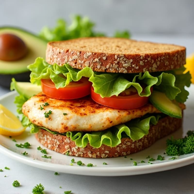 Grilled Lemon-Herb Chicken Sandwich with Creamy Avocado