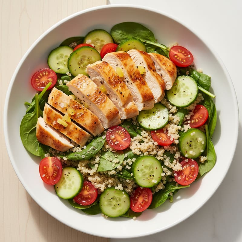 Lemon Herb Chicken and Quinoa Bowl