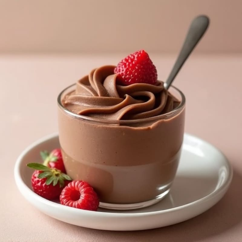 Silky Chocolate Protein Pudding with Almond Butter Swirl