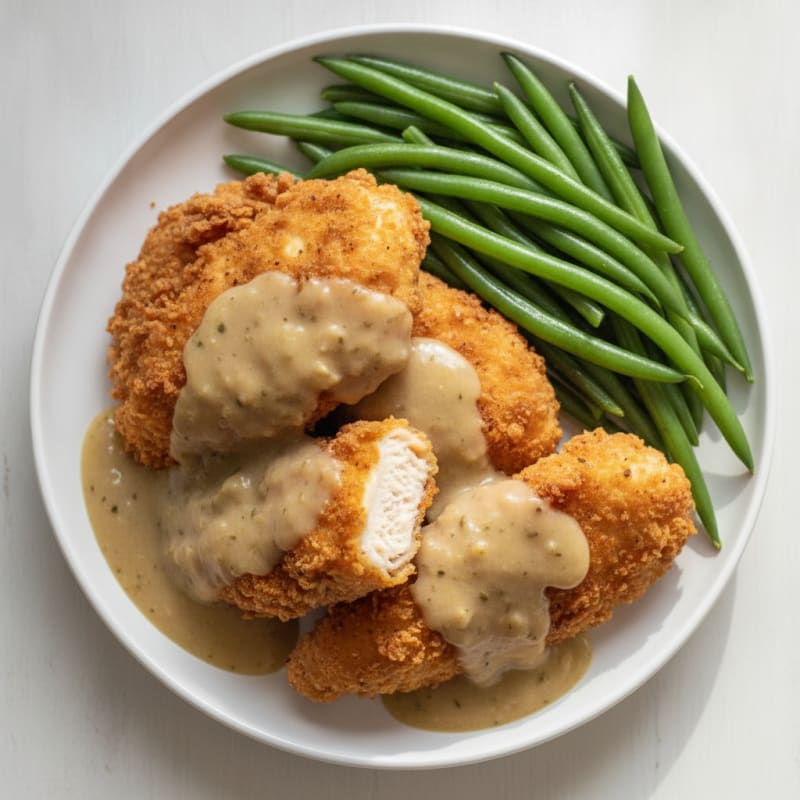 Buttermilk Fried Chicken with Creamy Gravy