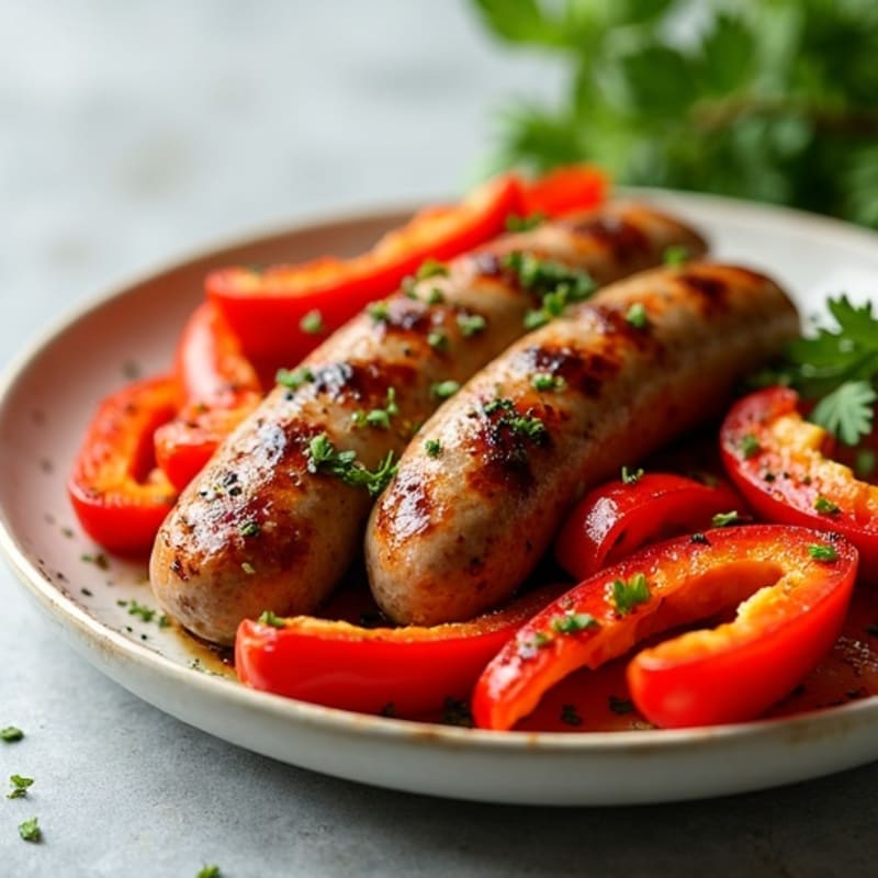 Sheet Pan Italian Turkey Sausage with Roasted Bell Peppers