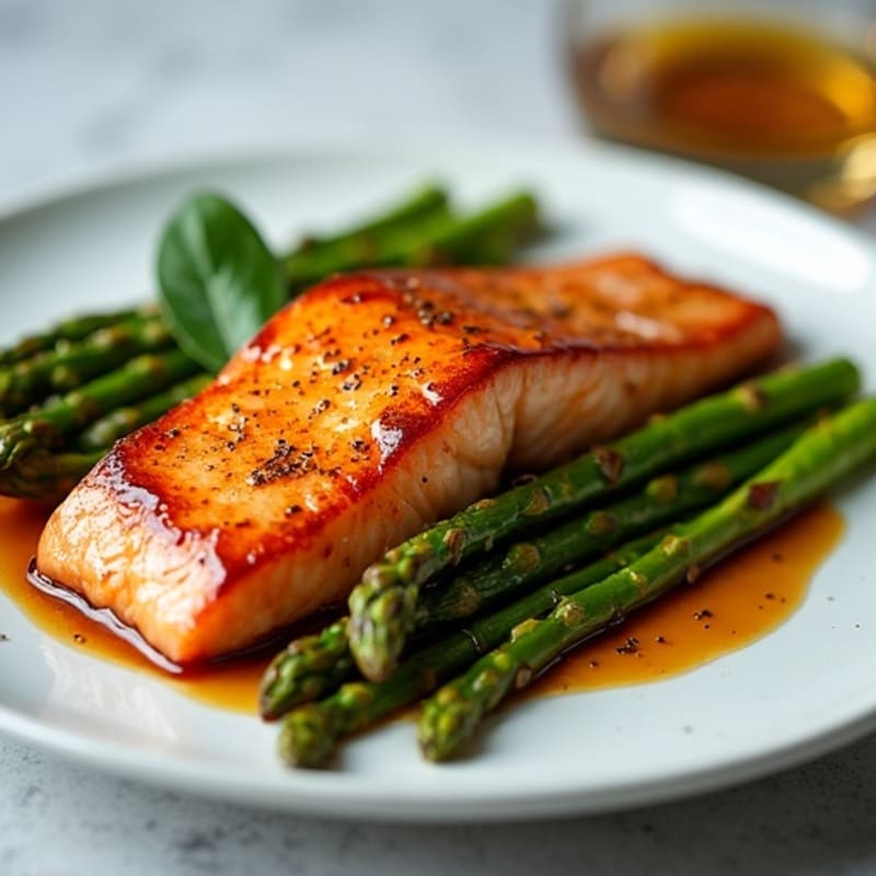 Maple-Glazed Salmon with Roasted Asparagus