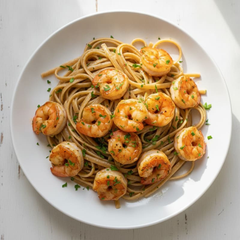Garlic Butter Shrimp Scampi with Linguine