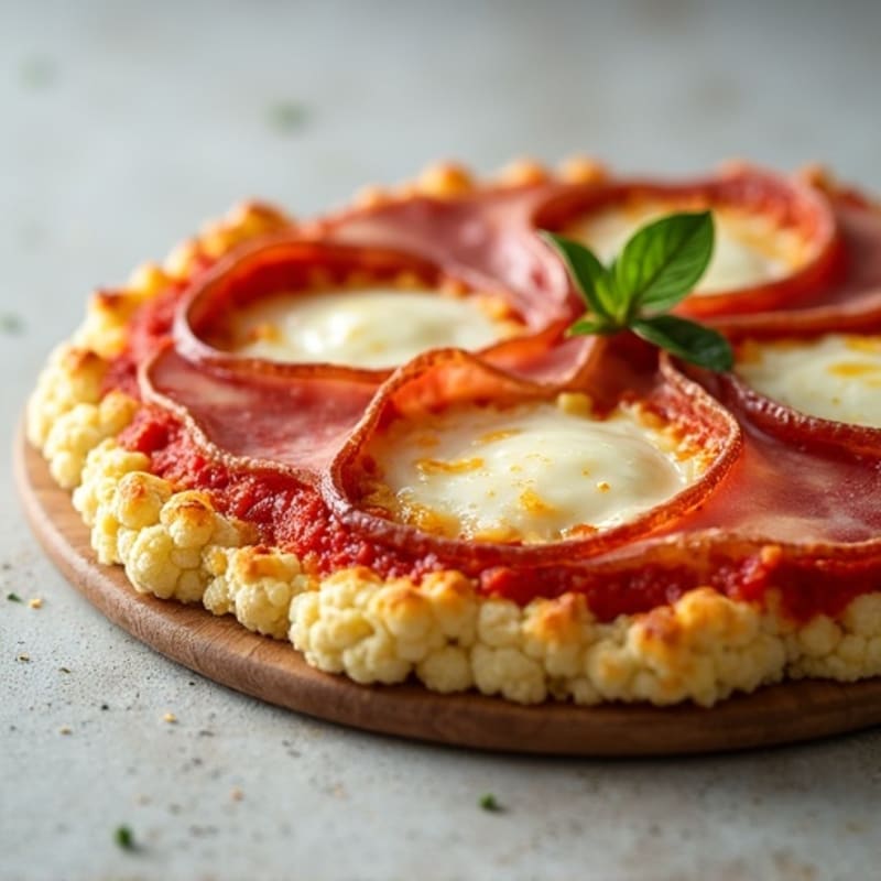 Crispy Cauliflower Crust Pizza with Italian Meats