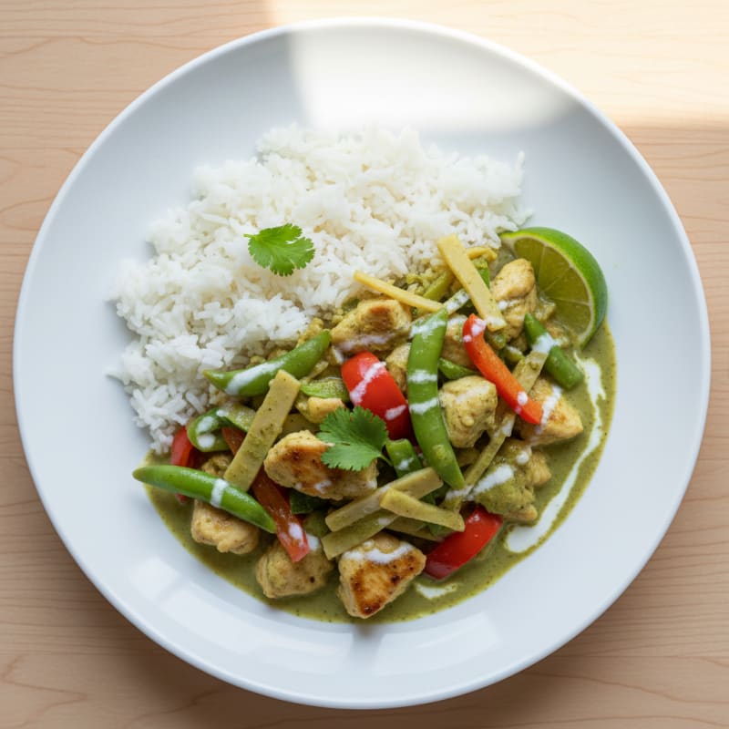 Thai Green Curry Chicken with Jasmine Rice