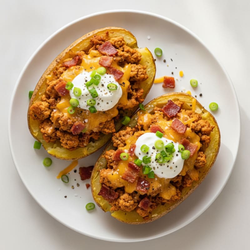 Bacon Cheddar Stuffed Potatoes