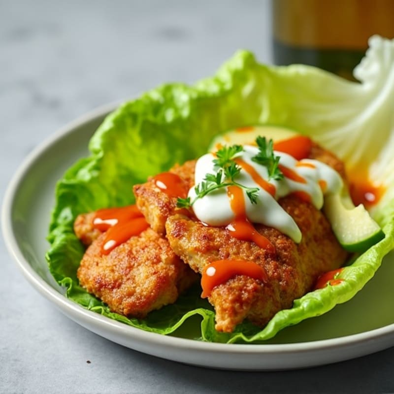 Crispy Buffalo Chicken Lettuce Wrap