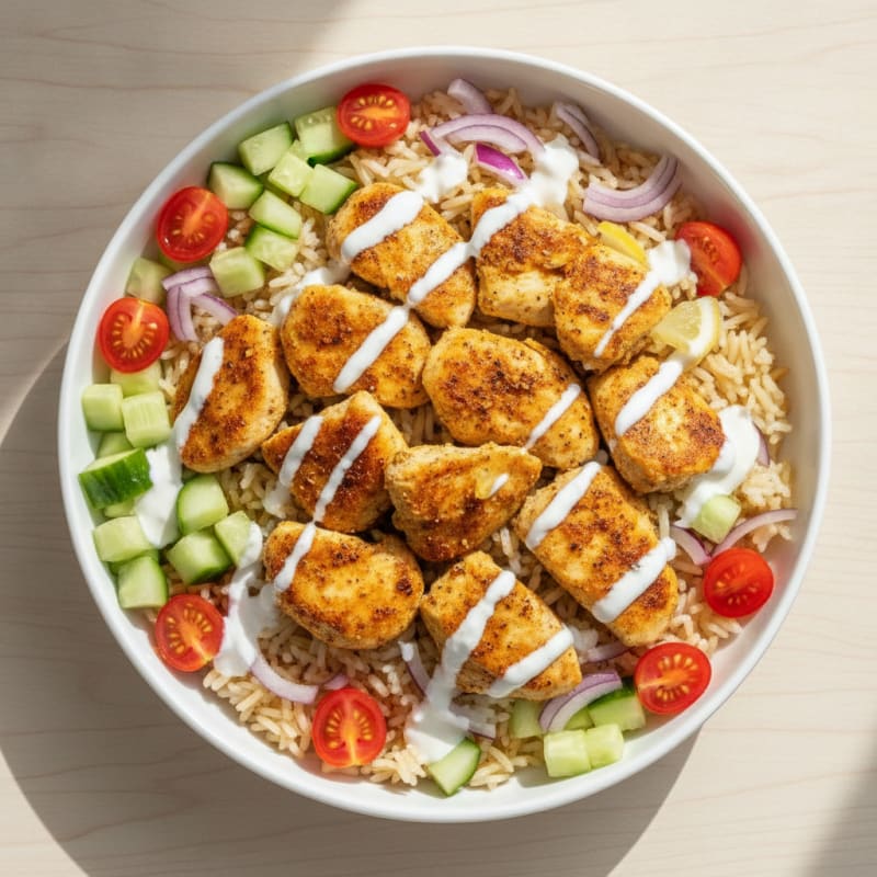Zesty Chicken Shawarma Rice Bowl