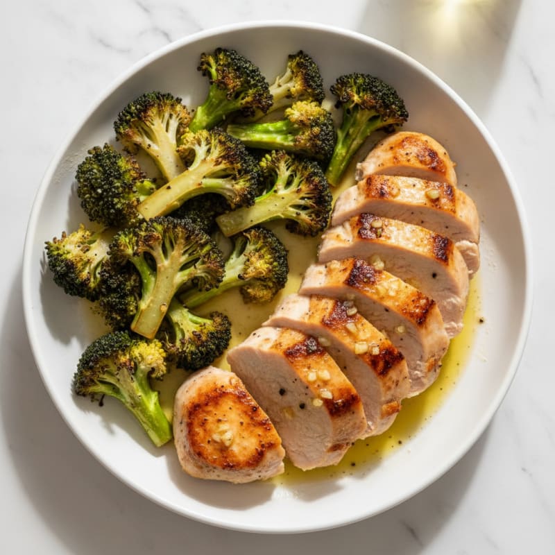 Seared Turkey Breast with Roasted Broccoli